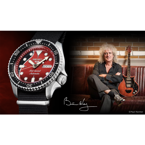 SEIKO 5 Sports BRIAN MAY "Red Special" QUEEN Limited Edition SRPE83K1